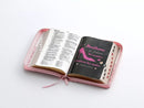 Biblia Quinceañera con Caja de Regalo RV1960 imit. piel rosa dorado con índice