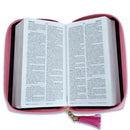 Biblia Chequera Letra 8.5 puntos RV1960 imit piel fucsia y rosa