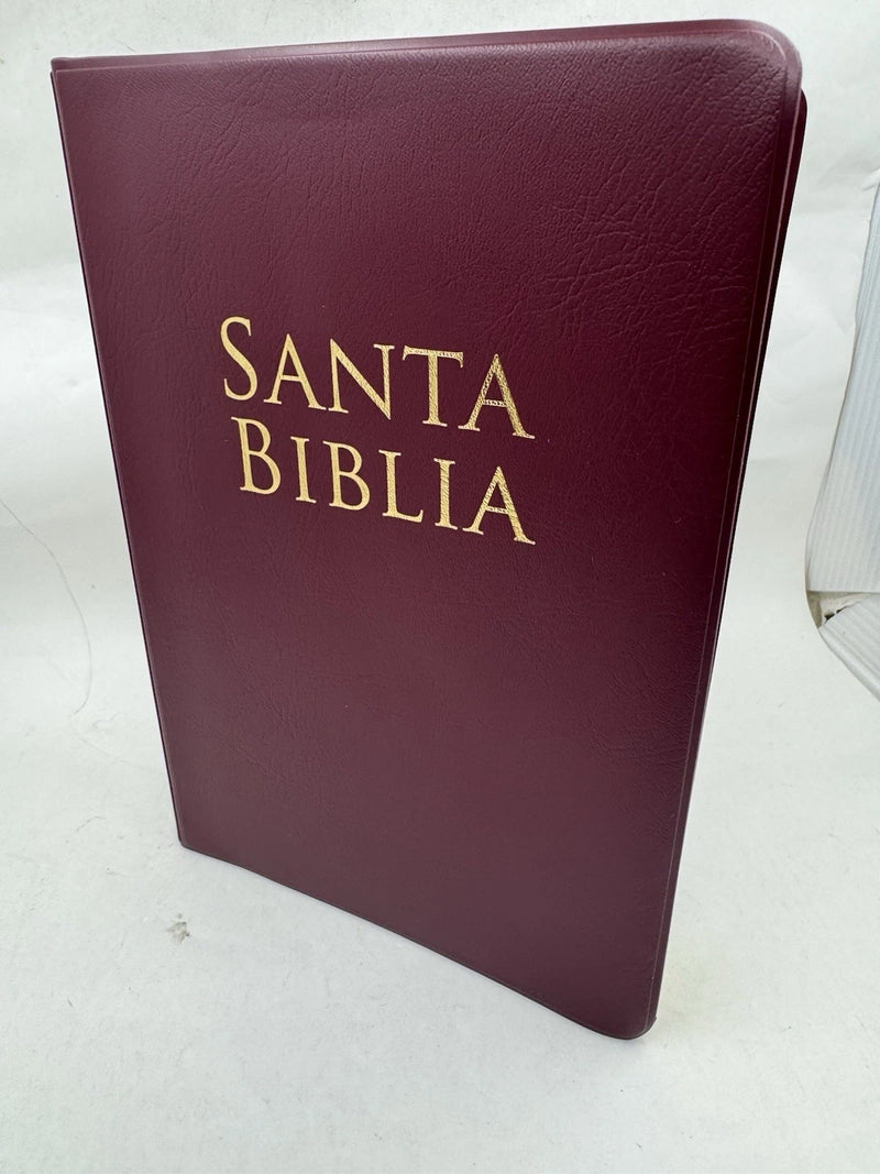 Biblia Letra Grande 12 Puntos RVR.1960 Tamaño Manual Vinil Color Borgoña