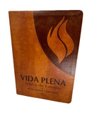 Biblia de Estudio Vida Piel imitacion cafe Rv1960 - Actualizada y Ampliada con indice