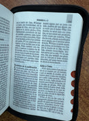Biblia COMPACTA Letra Grande 9 PUNTOS  zipper RVR 1960 | Imitacion Piel Negro Con IndiCE