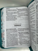 Biblia con Cierre Letra Súper Gigante Manual 19 puntos RV1960 imit piel turquesa