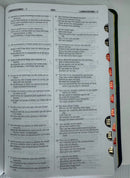 Biblia Bilingüe NKJV/RVR60, Biblia Bilingüe, Leathersoft, Verde y Azul indice