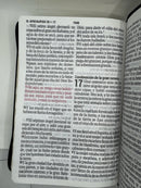 Biblia Letra Super Gigante 19 puntos RVR.1960 piel genuina negro  con cierre con indice