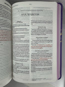 Biblia Letra Grande Letra Grande reina valera 1960 Flores Morado