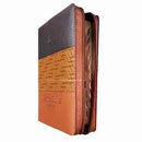 Biblia con Cierre Compacta 11 puntos RV1960 imit tricolor café con índice