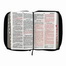 Bíblia para Mujer letra gigante 14 puntos manual lila flores índice con cierre