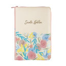 Biblia RV 1960 letra grande 12 puntos  Imitacion Piel, Tamaño Manual, Con Cierre e Indice,  Crema