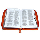 Biblia para jovenes compacta con cierre Rv1960 azul naranja indice letra 10 pun