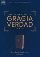 Biblia NBLA de Estudio Gracia y Verdad, Leathesoft, Azul Marino, ALBERT MOTHOLER