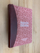 Bíblia para Mujer letra gigante 14 puntos Reina valera  1960 mariposa/cafe cierre índice