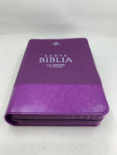 Bíblia para mujer letra grande 11puntos portátil Riena Valera 1960 Jean lila