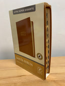 Bíblia ntv letra súper gigante semipiel con café índice 14 puntos