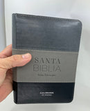 Bíblia letra grande portatil  11 puntos negro gris reina valera 1960 cierre indice