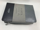 Bíblia letra grande portatil  11 puntos negro gris reina valera 1960 cierre indice