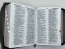 Bíblia letra grande portatil  11 puntos negro gris reina valera 1960 cierre indice