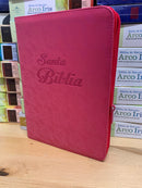 Bíblia letra gigante para mujer Riena Valera 1960 cierre fusia 14 puntos