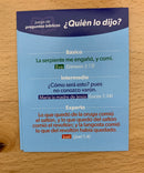 Juego de preguntas bíblicas quien lo dijo? 150 preguntas caja de metal