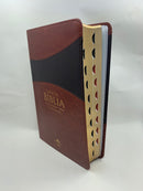 Bíblia tamaño manual letra grande 12 puntos reina Valera 1960 biotono marron índice