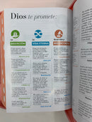 Bíblia para Mujer letra grande 11 puntos portatil  rv1960 cierre Jean rosa índice