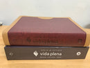 Bíblia de estudio vida plena reina v1960 café  piel italina Beige CON INDICE
