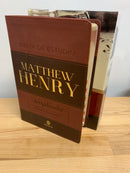 Bíblia de estudio Matthew HenryRvR piel imitación café con índice