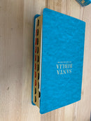 Bíblia de letra grande para mujer reina Valera 1960 tamaño Manaul turquesca índice 12 puntos