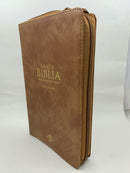 Bíblia Letra grande Reina Valera 1960 ultrafina cafe claro cierre 12 puntos