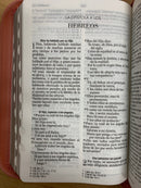 Bíblia letra grande para  mujer reina valera 1960 cierre rosas cafe  índice 12 puntos