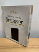 Bíblia de estudio spurgeon reina valera 1960 piel genuina negro