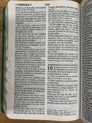 Bíblia de letra grande para mujer reina Valera 1960 tamaño Manaul turquesca índice 12 puntos