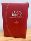 Bíblia para mujer  de letra súper gigante reina Valera 1960 cierre rojo índice 19 puntos