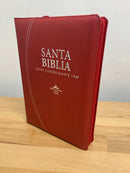 Bíblia para mujer  de letra súper gigante reina Valera 1960 cierre rojo índice 19 puntos