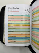 Bíblia tamaño bolsillo rv1960 espada negro cierre índice 8 puntos