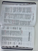 Bíblia de referencia Thompson Reina Valera revisada azul marino índice