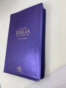 Bíblia para mujer letra grande ultrafina reina valera 1960 cierre lila 12 puntos
