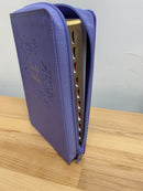 Bíblia para mujer letra grande manual Reina Valera 1960 morado cierre índice 12 PUNTOS