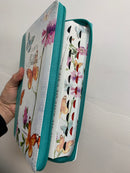 Bíblia para Mujer letra gigante 15 puntos Reina 1960 mariposa turquesa cierre índice