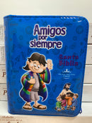 Bíblia para niños amigos por siempre con cierre índice riena  valera 1960 azul
