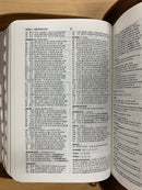 Bíblia tamaño bolsillo reina Valera 1960 con cierre marrón claro índice