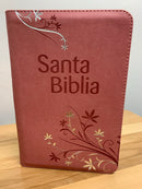 Bíblia de letra grande para mujer Reina Valera 1960 cierre índice salmón brillos