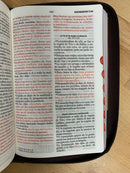 Bíblia de letra grande 12 puntos reina valera 1960 cierre biotono cafe  índice zipper