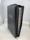 Biblia de Estudio Arco Iris Pastoral con Cierre Reina-Valera 1960 negro con índice bolsillo