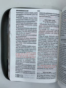 Bíblia letra grande portatil  11 puntos negro gris reina valera 1960 cierre indice