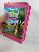 Bíblia para Nina’s Reina Valera 2020 rosa Cierre vinil