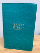 Bíblia para mujer letra grande tamaño manual Reina Valera1960 cierre índice turquesas 12 puntos