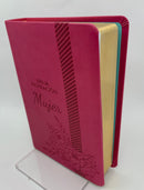 Bíblia inspiración para la mujer letra grande rosa magenta 12 puntos reina valera 1960