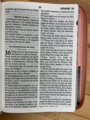 Bíblia de letra súper gigante para mujeres reina Valera 1960 con cremallera  rosa 18 puntos