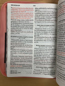 Bíblia para Mujer letra súper gigante 19 puntos rv1960 cierre rosa café índice