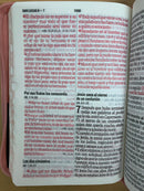 Bíblia de letra gigante pra mujer  reina Valera 1960  cierre rosa marrón 14 puntos